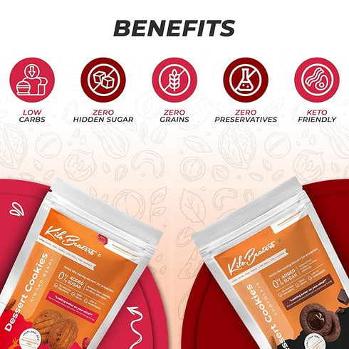 Keto Friendly Chocolate | Almond Dessert Diet Cookies Biscuits